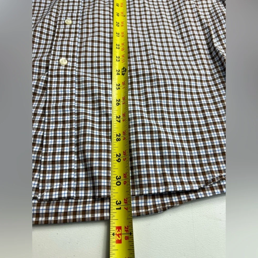 Ralph Lauren Men’s Cotton Stretch Button Down Shirt Sz L Brown Check Pony Preppy - Picture 4 of 11